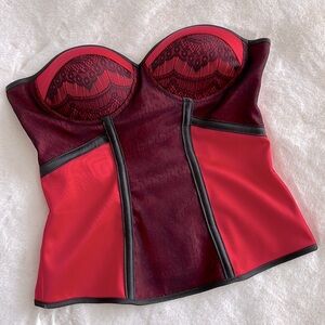 Vintage TRIPP NYC red and black corset M